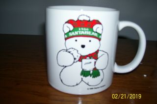 Set of 4 Vintage 1986 Dayton Hudson Santa Bear ceramic mugs 2