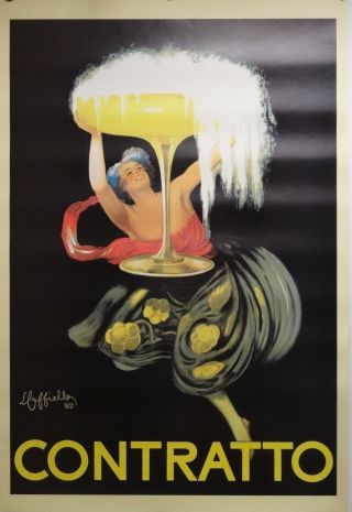Contratto Leonetto Cappiello 24x36 Vintage Ad Art Poster Champagne