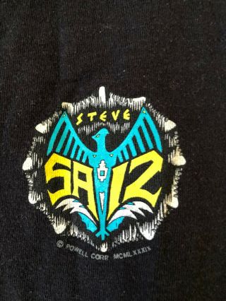 Powell Peralta Steve Saiz Mock Turtle Tee - Shirt - Old School Skateboard 1989