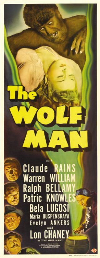 The Wolf - Man Lon Chaney Vintage Horror Movie Poster Print 35