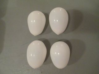 4 Vintage Antique Milk Glass Hand Blown Eggs For Nesting Laying Chicken Eggs