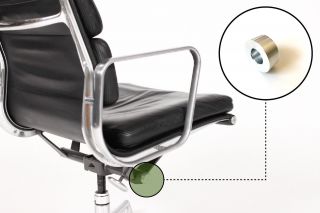 Eames Herman Miller Aluminum Group Soft Pad Chair Tilt End Cap - Brushed - Small