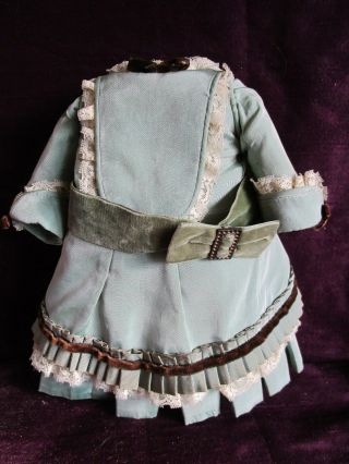 Antique/vintage Dress For A Small French Or German Doll 14 "