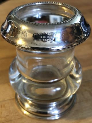 Frank M Whiting Sterling Silver/crystal Toothpick Holder