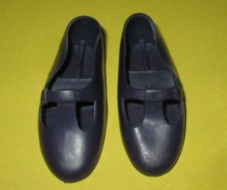 Vintage Ideal 1971 Velvet Crissy Family Purple T - Strap Doll Shoes
