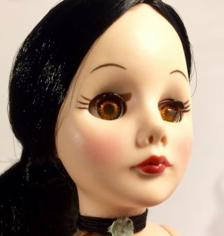 11” Vintage EFFANBEE Doll Spanish 1975 - 76 Hazel Sleep Eyes Long Wavy Black Hair 5