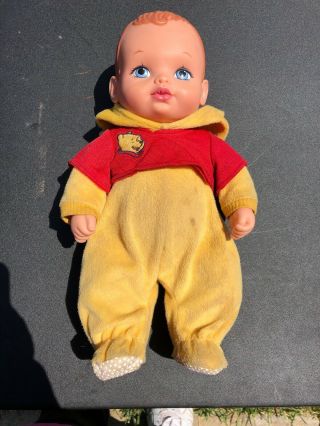 Vintage Disney Water Babies Baby With Pooh Bear Outfit Lauer Toys 1990