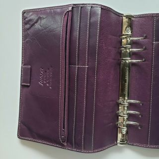 Filofax Malden Antiqued Leather A5 Planner Organizer,  Purple 2