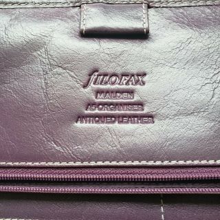 Filofax Malden Antiqued Leather A5 Planner Organizer,  Purple 3