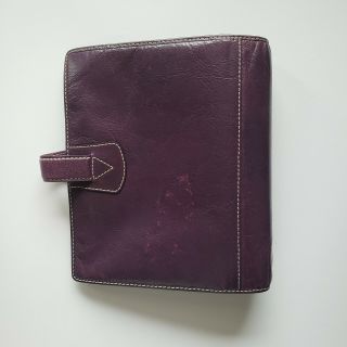 Filofax Malden Antiqued Leather A5 Planner Organizer,  Purple 5