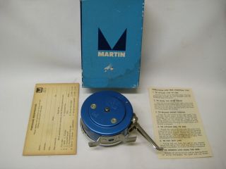 Vintage Martin 8a Automatic Fly Reel & Instructions Usa Made Mohawk Ny