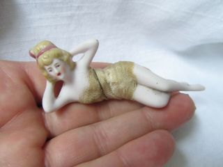 Antique Miniature Bisque Bathing Beauty Doll Related 1920 