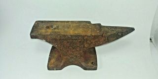 Antique Blacksmith Anvil Small Unmarked 9 lb Iron Jeweler Farrier Cobbler 2