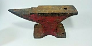 Antique Blacksmith Anvil Small Unmarked 9 lb Iron Jeweler Farrier Cobbler 4