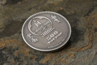 Mongolia 2018 500 Togrog Pterosaur 1 Oz Antique Silver Coin Mintage 999