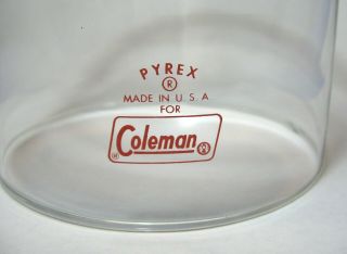 Vintage COLEMAN PYREX RED LETTER 2 MANTLE LANTERN GLOBE 220 228 295 Sears AGM 2