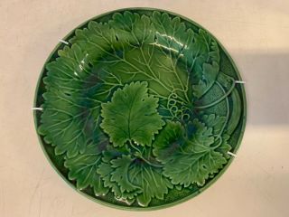 Vintage Possibly Antique Wedgwood Majolica Porcelain Leaf Decorative Plate
