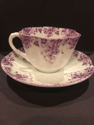 Vintage Shelley Dainty Mauve Tea Cup & Saucer