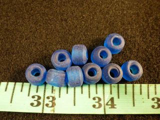 (10) Crow Indian Sky Blue Padre Glass Trade Beads 150,  Years Old