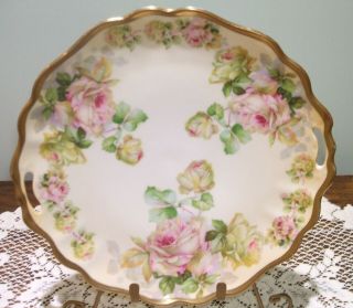Antique Prussia Royal Rudolstadt Charger Cake Plate