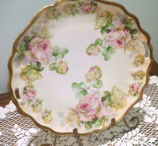 ANTIQUE PRUSSIA ROYAL RUDOLSTADT CHARGER CAKE PLATE 2