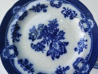 11 Copeland Spode Antique Flow Blue Floral Pattern 9 1/4 