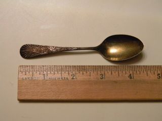 Six (6) - Antique FRANK M.  WHITING Sterling Demitasse Spoon ' s Palm Pattern 55g 5
