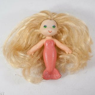 Vintage Sea Wees - Sandy Pink Mermaid Doll - Blond Hair Green Eyes Kenner 1979