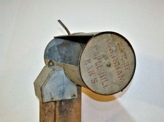 W.  S.  Isham Handmade Round Mailbox From Kansas Dated 1903 Country Farm Primitive