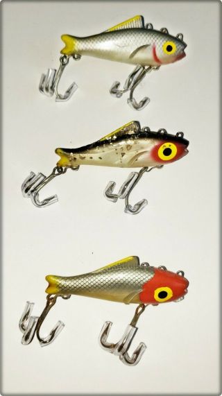 3 Doug English 900 Series Small Plugging Shorty Minnow Lures Tx 1940s