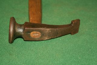 FINE RARE Antique 19TH C Cobbler Shoemaker Leather Hammer INV PD67 3