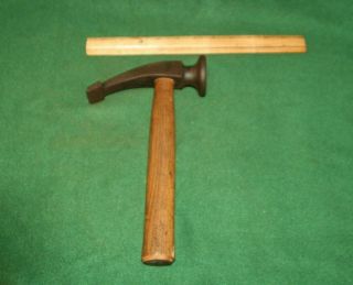 FINE RARE Antique 19TH C Cobbler Shoemaker Leather Hammer INV PD67 4