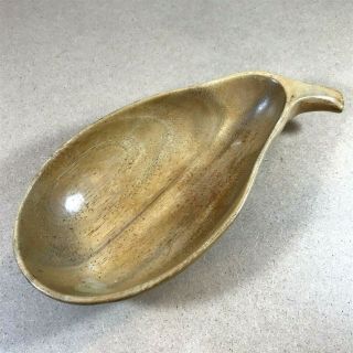 Wooden Bowl In The Shape Of A Pear.  Hand Turned Treen