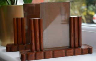 Art Deco Frames Wood And Glass Pair 1920s - 1930s