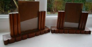 Art Deco Frames Wood and Glass Pair 1920s - 1930s 3