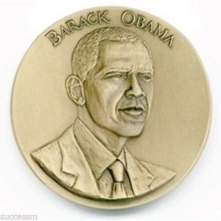 Official 2009 Barack Obama Inaugural Medal In Gift Box With Stand 2