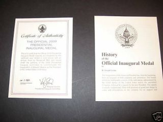 Official 2009 Barack Obama Inaugural Medal In Gift Box With Stand 4