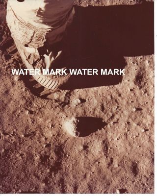 Nasa Apollo 11 Moon Walk 8 X 10 Photo Buzz Aldrin Footprint From Film C