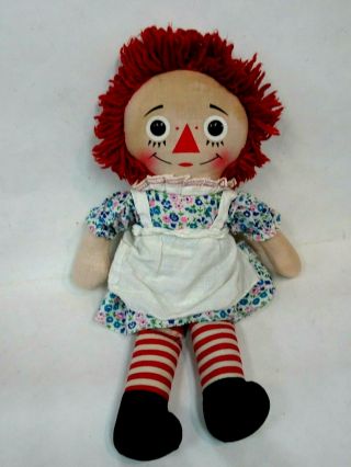 Vintage 1970s Era Knickerbocker Raggedy Ann Doll 15 " Tall - Adorable