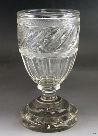 Wonderful Antique C1850 Finely Cut Crystal Glass Flower Vase