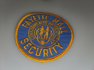 Vintage Shoulder Patch From Fayette Mall Kentucky Security Patch