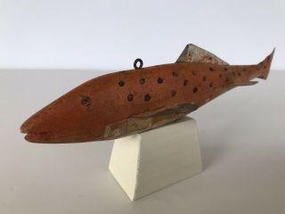 Vintage Fish Decoy,  Spearing,  Ice Fishing,  Michigan Trout,  1940 