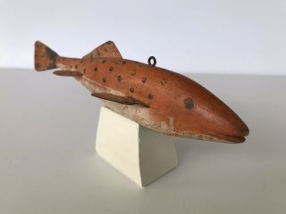 Vintage Fish Decoy,  Spearing,  Ice Fishing,  Michigan Trout,  1940 ' s 3