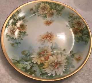 Antique Prussia Royal Rudolstadt Plate Beyer & Bock Floral Gold C.  1905 - 1931