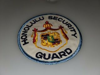 Vintage Shoulder Patch From Honolulu Security Guard