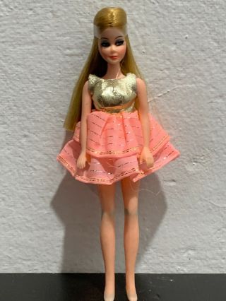 Vintage 1970 Topper Corp Dawn 6.  5 " Doll Rooted Eyelashes Made In Hong Kong