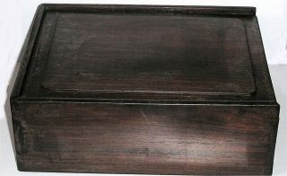 Antique Wooden Slide Top Candle Box
