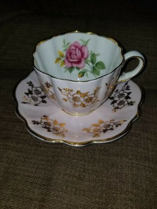 Clare Pink Bone China Cup And Saucer