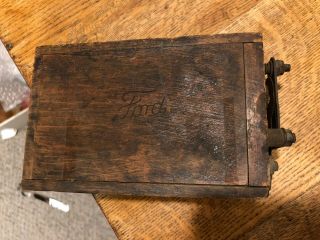 Antique 1900 ' s Ford Model T Model A Wood Box Battery Ignition Coil 2