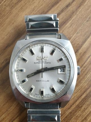 Vintage Camy Geneve Sea - Club Automatic Mens Swiss Wrist Watch